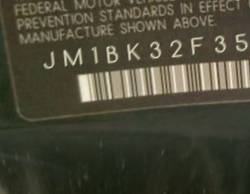 VIN prefix JM1BK32F3513