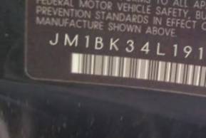 VIN prefix JM1BK34L1912