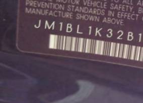 VIN prefix JM1BL1K32B13