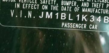 VIN prefix JM1BL1K34B14