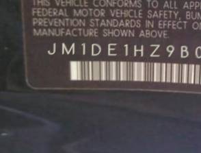 VIN prefix JM1DE1HZ9B01