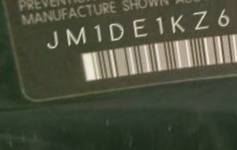 VIN prefix JM1DE1KZ6C01