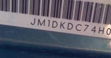 VIN prefix JM1DKDC74H01