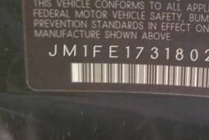 VIN prefix JM1FE1731802