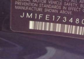 VIN prefix JM1FE1734802