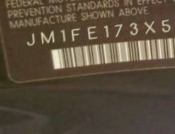 VIN prefix JM1FE173X501