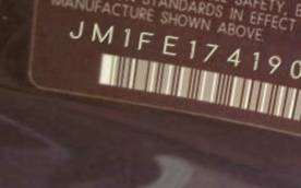 VIN prefix JM1FE1741904