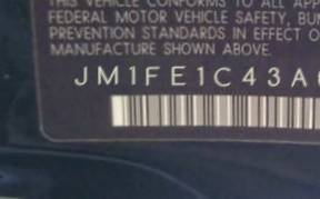 VIN prefix JM1FE1C43A04