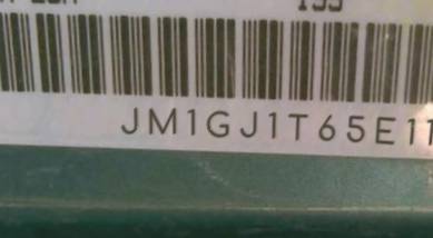 VIN prefix JM1GJ1T65E11