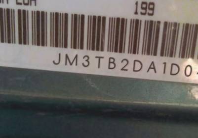 VIN prefix JM3TB2DA1D04