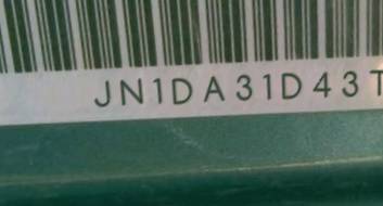 VIN prefix JN1DA31D43T5