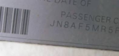 VIN prefix JN8AF5MR5FT5