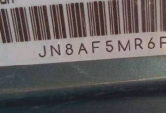 VIN prefix JN8AF5MR6FT5