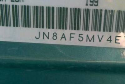 VIN prefix JN8AF5MV4ET4