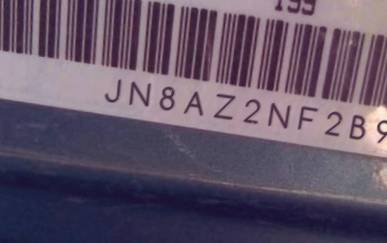 VIN prefix JN8AZ2NF2B95