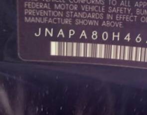 VIN prefix JNAPA80H46AS