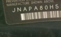 VIN prefix JNAPA80H55AN
