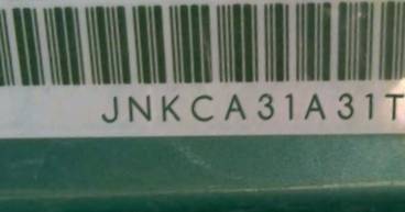 VIN prefix JNKCA31A31T0