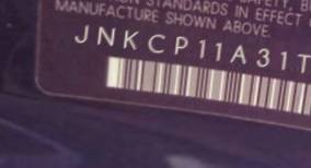 VIN prefix JNKCP11A31T4