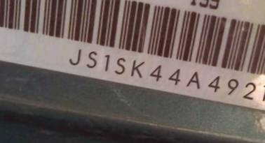 VIN prefix JS1SK44A4921