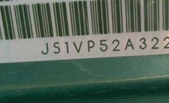 VIN prefix JS1VP52A3221