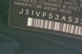 VIN prefix JS1VP53A5321