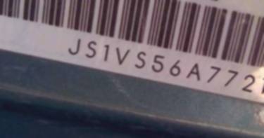 VIN prefix JS1VS56A7721