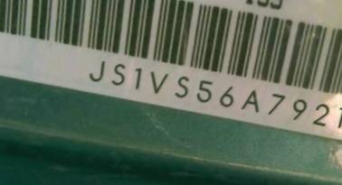 VIN prefix JS1VS56A7921