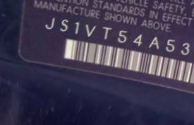 VIN prefix JS1VT54A5321