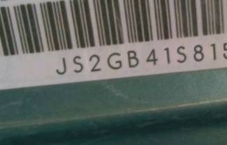 VIN prefix JS2GB41S8152