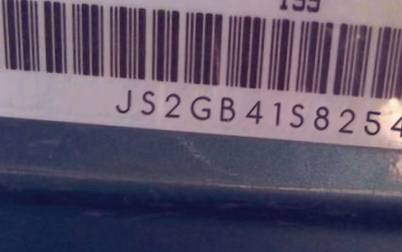 VIN prefix JS2GB41S8254