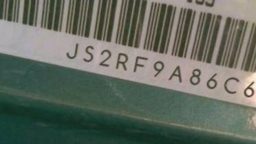 VIN prefix JS2RF9A86C61