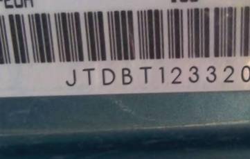 VIN prefix JTDBT1233202