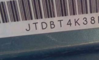 VIN prefix JTDBT4K38BL0