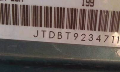 VIN prefix JTDBT9234711
