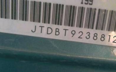 VIN prefix JTDBT9238812