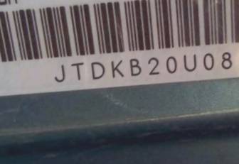 VIN prefix JTDKB20U0834