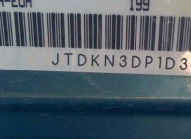 VIN prefix JTDKN3DP1D30