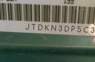 VIN prefix JTDKN3DP5C30
