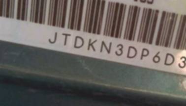 VIN prefix JTDKN3DP6D30