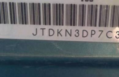 VIN prefix JTDKN3DP7C30