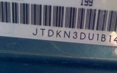 VIN prefix JTDKN3DU1B14