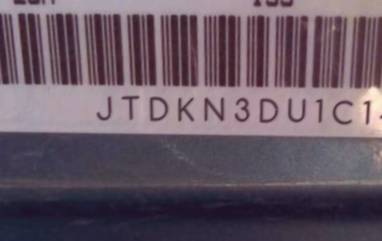 VIN prefix JTDKN3DU1C14