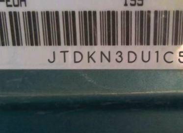 VIN prefix JTDKN3DU1C55