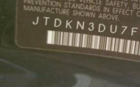 VIN prefix JTDKN3DU7F19
