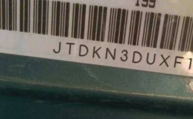 VIN prefix JTDKN3DUXF19