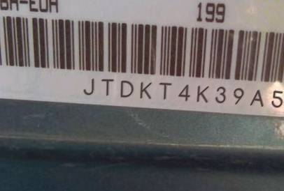 VIN prefix JTDKT4K39A52