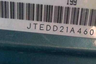 VIN prefix JTEDD21A4601