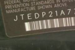 VIN prefix JTEDP21A7700