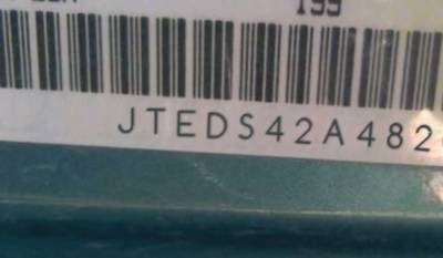 VIN prefix JTEDS42A4820